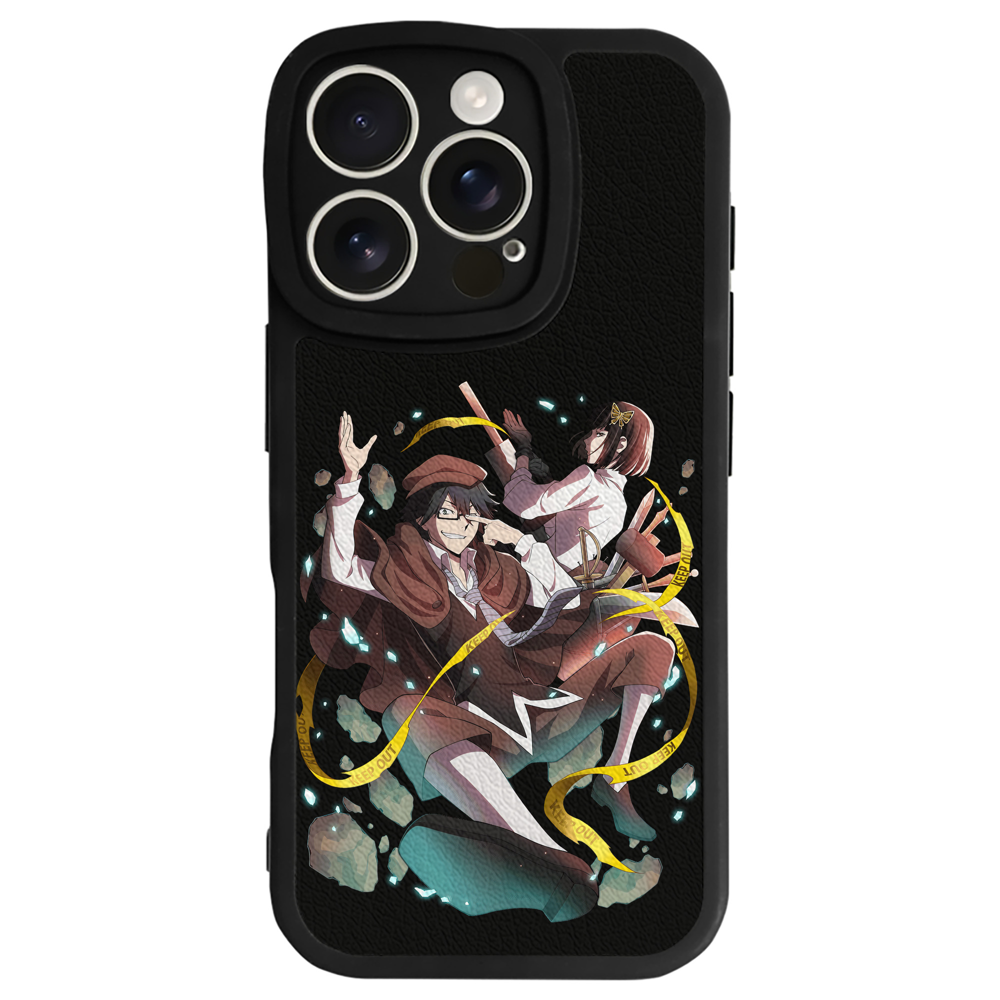 （画像用） 文豪ストレイドッグス Bungo Stray Dogs 【iPhone 16シリーズ対応】シリコンスマホケース（レザー調） 材質：シリコン